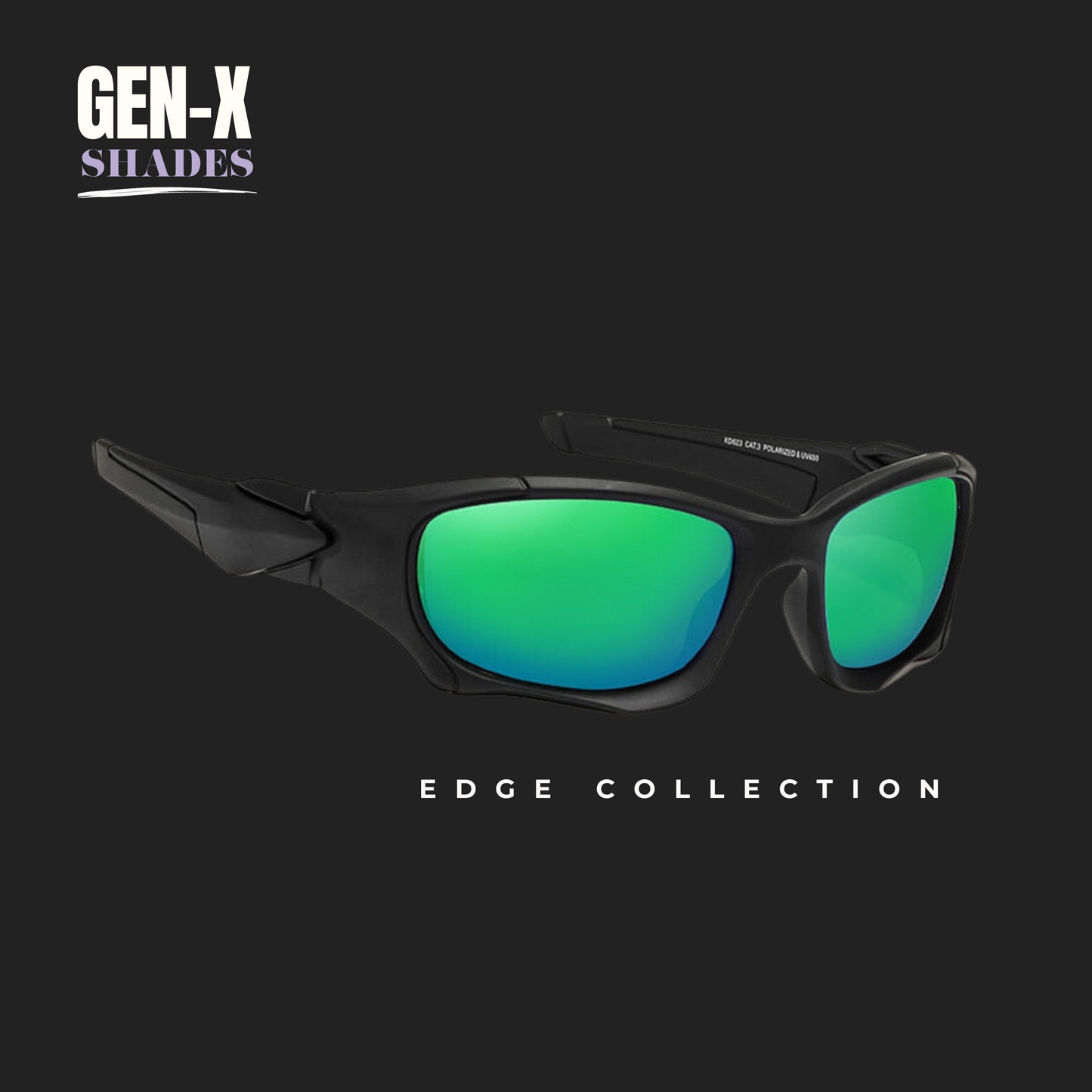 Gen-X Edge (Green Mirror) - Premium Polarized Sunglasses