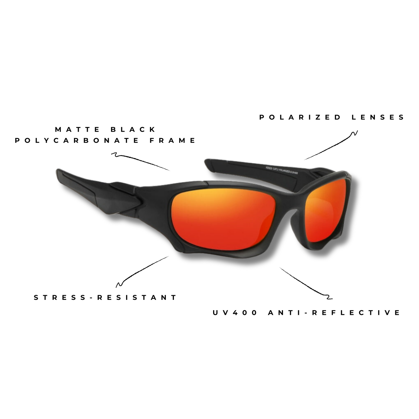 Gen-X Edge (Red Mirror) - Premium Polarized Sunglasses